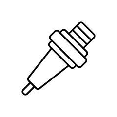 spark plug icon. outline icon