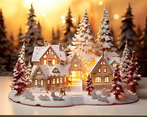 Obraz premium A beautiful 3D Christmas gift card