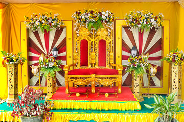 Asahan Melayu Traditional Wedding Decorations, Especially Indonesia