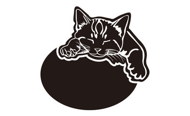 Animal - Pet - Children's room nameplate with adorable cat illustration