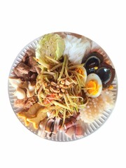 Papaya salad, also known as tam mak hoong or som tam, is a traditional Lao dish that is popular throughout Southeast Asia