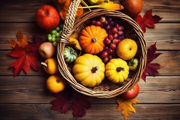 A collection of fresh Autumn harvest pumpkins. Autumn seasonal concept.