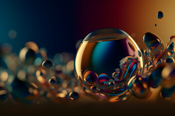 Futuristic Fluidity: Abstract Liquid Sphere