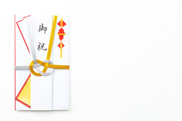 白背景に祝儀袋