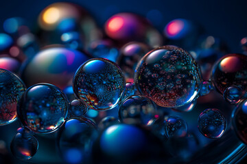 Naklejka premium Abstract Blue Bubbles