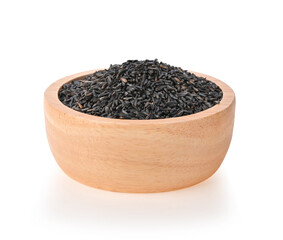 bird niger seed (Guizotia abyssinica) isolated on white background.