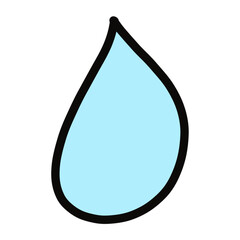 blue water drop cartoon icon