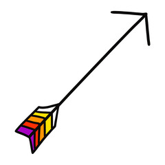 hand drawn arrow line