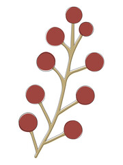 Christmas elements for decoration in a Christmas party on the new year 