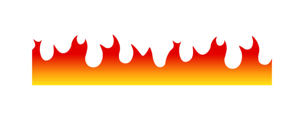 Fire icon. Flat, red, flaming fire icon, fire for design. Vector icon