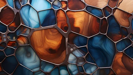 Fotobehang background of mosaic   generative AI © No34