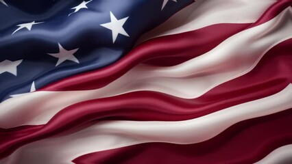 Happy Labor Day Celebrations Flag Background. American Flag Waving. - Powered by Adobe