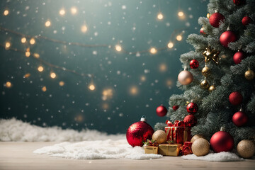 Naklejka na ściany i meble Joyful Jingles and Festive Cheer: Celebrating Christmas Day with Love and Laughter