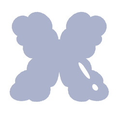 Alphabet Cloud Bubble Cute Typography pastel colorful Trendy Retro Y2k childish for birthday nursery baby shower 