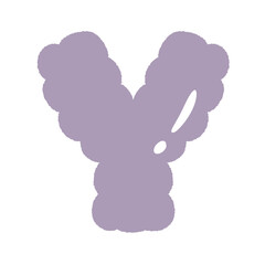 Alphabet Cloud Bubble Cute Typography pastel colorful Trendy Retro Y2k childish for birthday nursery baby shower 