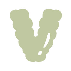 Alphabet Cloud Bubble Cute Typography pastel colorful Trendy Retro Y2k childish for birthday nursery baby shower 