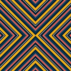 Color-layered  bias isomatric pattern abstract cool retro graphic design