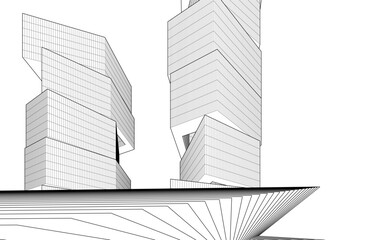 Fototapeta premium sketch of building