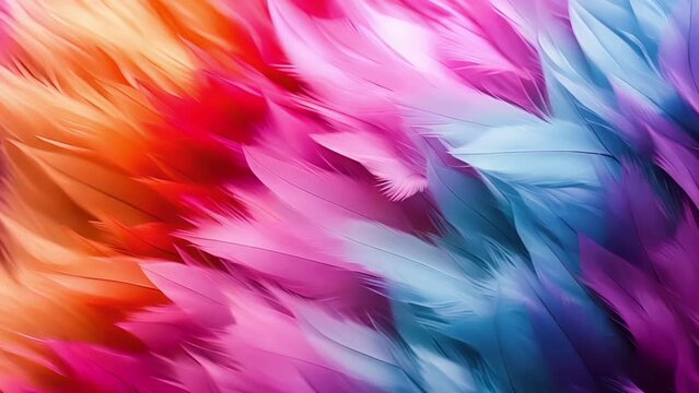 Beautiful blurred colorful viridian vintage color trends feather texture background perfect for high-fashion backgrounds. Abstract backdrop of out of focus suitable for Mardi Gras background
