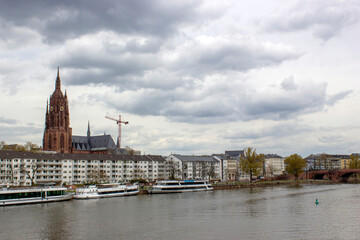 Fototapeta premium Beautiful view on Frankfurt am Main, Hesse, Germany