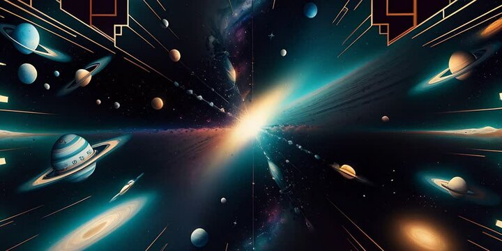 Futuristic abstract background with space motives.