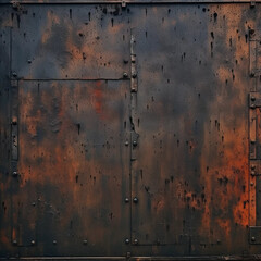 A Brown and Gray Rusted Metal Wall Background