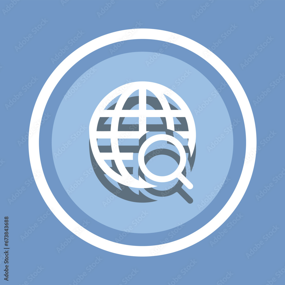 Poster internet search icon vector. magnifying glass icon vector in trendy flat style. web search icon imag