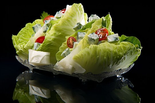 fresh iceberg lettuce salad. Generative AI
