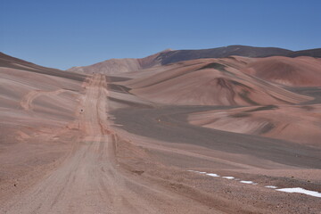 Fototapeta na wymiar routes at altitude, desert landscape