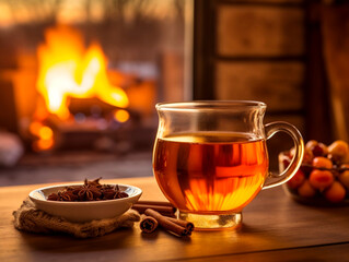 cup of tea with cinnamon