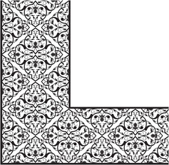 Vector illustration Floral ornament for elegant frame corners. Suitable for use as frames, calligraphy frames, edges, borders, certificates, books, covers, invitations
