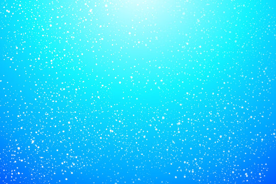 Blue Ocean Background Sea Sky Gradient Underwater Submarine Water Sparkle Texture Bright Light Wallpaper Vector Illustration for Text Relaxation Travel Christmas Snowy Design