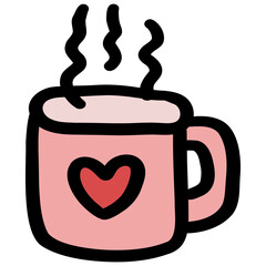 cup of coffee, Hand Drawn Christmas Element