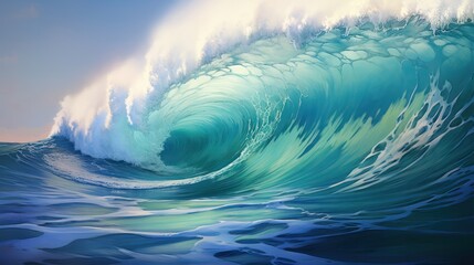 beautiful and glorious wave cresting