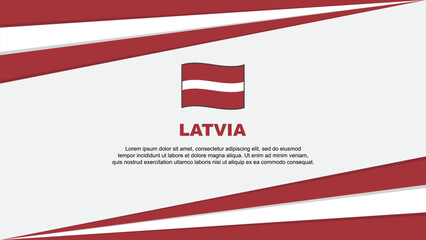 Latvia Flag Abstract Background Design Template. Latvia Independence Day Banner Cartoon Vector Illustration. Latvia Design