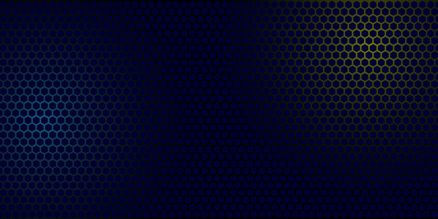Abstract blue and yellow technology hexagonal background