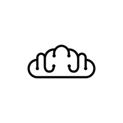 cloud computing thin line vector icon