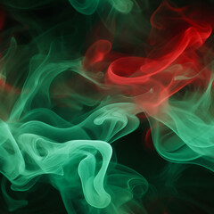 Seamless Smoke Pattern | Colorful Smoke |  Green and Red