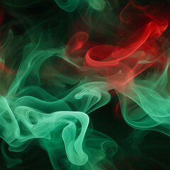 Obraz premium Seamless Smoke Pattern | Colorful Smoke | Green and Red