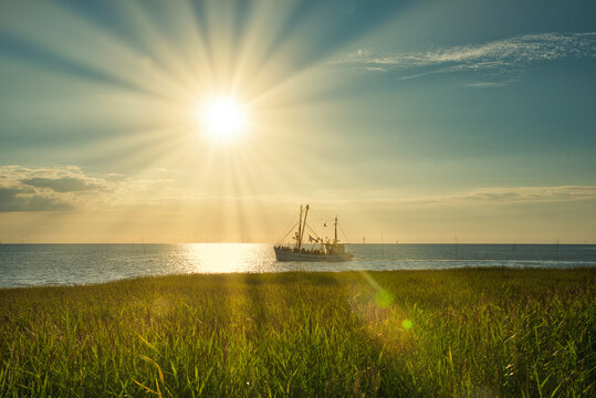 Sonnenstrahlen an der Nordseek&uuml;ste Deutschland