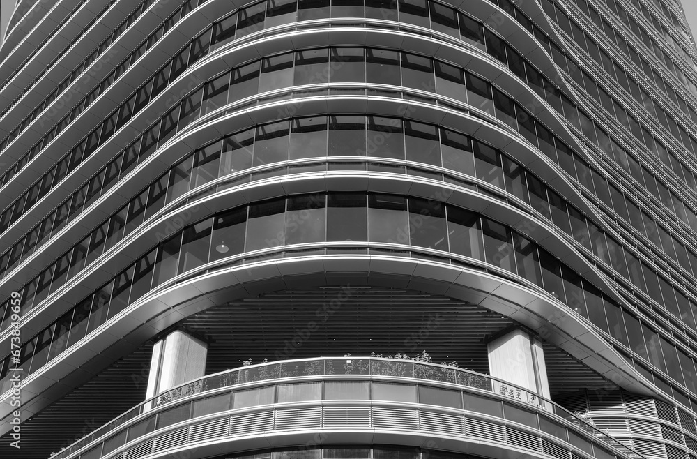 Poster exterior of modern architecture. building abstract background