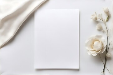 wedding card with rose