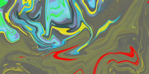 Multicolored background from paints on liquid. Bright pattern on liquid. Marbleized bright effect with fluid painting, background for wallpapers, poster, postcard.