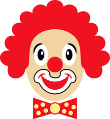 Clown face illustration