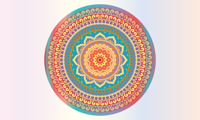 Ornament beautiful card with mandala