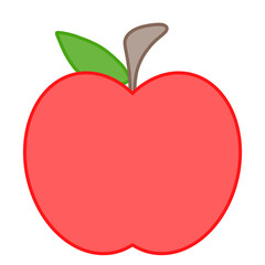 Isolated apple fruit . Whole red, red apple fruit with leaf on transparent background.