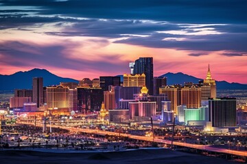 Cityscape of Las Vegas, Nevada, USA. Generative AI