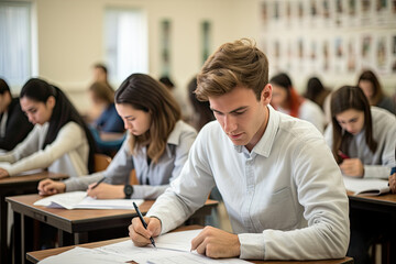 In a diverse classroom, students from different backgrounds and