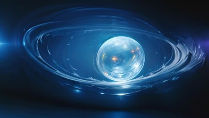 A fragile bubble of cerulean, floating in midair. It seems almost weightless, yet it holds a mysterious energy that pulsates within its delicate walls.