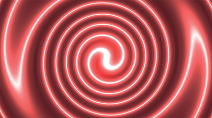Red neon background with a spiral in the center